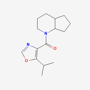 2,3,4,4a,5,6,7,7a-Octahydrocyclopenta[b]pyridin-1-yl-(5-propan-2-yl-1,3-oxazol-4-yl)methanone