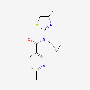 N-cyclopropyl-6-methyl-N-(4-methyl-1,3-thiazol-2-yl)pyridine-3-carboxamide