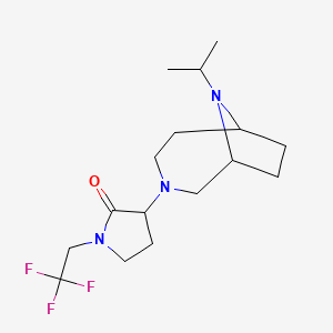 3-(9-Propan-2-yl-3,9-diazabicyclo[4.2.1]nonan-3-yl)-1-(2,2,2-trifluoroethyl)pyrrolidin-2-one