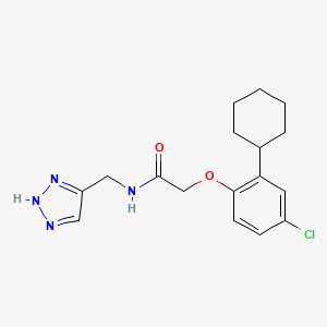 2-(4-chloro-2-cyclohexylphenoxy)-N-(2H-triazol-4-ylmethyl)acetamide