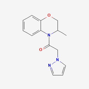 1-(3-Methyl-2,3-dihydro-1,4-benzoxazin-4-yl)-2-pyrazol-1-ylethanone