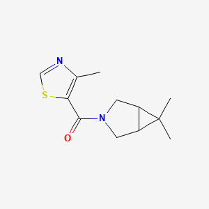 (6,6-Dimethyl-3-azabicyclo[3.1.0]hexan-3-yl)-(4-methyl-1,3-thiazol-5-yl)methanone