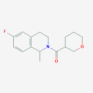 (6-fluoro-1-methyl-3,4-dihydro-1H-isoquinolin-2-yl)-(oxan-3-yl)methanone