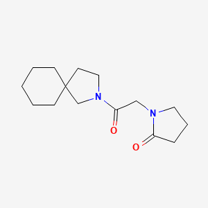 molecular formula C15H24N2O2 B7611266 1-[2-(2-Azaspiro[4.5]decan-2-yl)-2-oxoethyl]pyrrolidin-2-one 