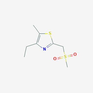 4-Ethyl-5-methyl-2-(methylsulfonylmethyl)-1,3-thiazole