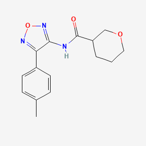 N-[4-(4-methylphenyl)-1,2,5-oxadiazol-3-yl]oxane-3-carboxamide