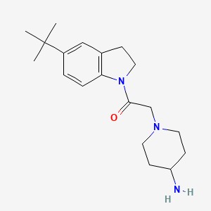 2-(4-Aminopiperidin-1-yl)-1-(5-tert-butyl-2,3-dihydroindol-1-yl)ethanone