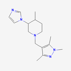 3-Imidazol-1-yl-4-methyl-1-[(1,3,5-trimethylpyrazol-4-yl)methyl]piperidine