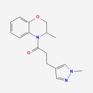 1-(3-Methyl-2,3-dihydro-1,4-benzoxazin-4-yl)-3-(1-methylpyrazol-4-yl)propan-1-one