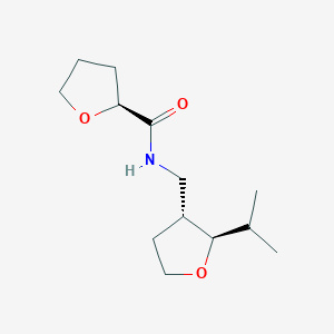 (2S)-N-[[(2R,3R)-2-propan-2-yloxolan-3-yl]methyl]oxolane-2-carboxamide