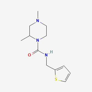 2,4-dimethyl-N-(thiophen-2-ylmethyl)piperazine-1-carboxamide