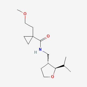 1-(2-methoxyethyl)-N-[[(2R,3R)-2-propan-2-yloxolan-3-yl]methyl]cyclopropane-1-carboxamide