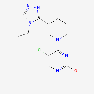 5-Chloro-4-[3-(4-ethyl-1,2,4-triazol-3-yl)piperidin-1-yl]-2-methoxypyrimidine