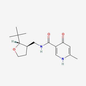 N-[[(2S,3R)-2-tert-butyloxolan-3-yl]methyl]-6-methyl-4-oxo-1H-pyridine-3-carboxamide