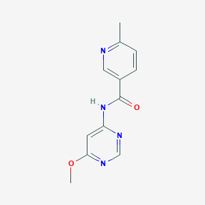 molecular formula C12H12N4O2 B7611515 N-(6-methoxypyrimidin-4-yl)-6-methylpyridine-3-carboxamide 