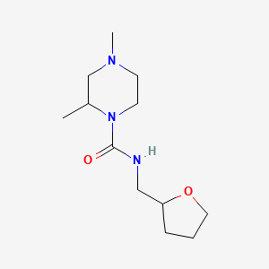 2,4-dimethyl-N-(oxolan-2-ylmethyl)piperazine-1-carboxamide