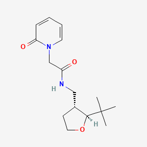 N-[[(2S,3R)-2-tert-butyloxolan-3-yl]methyl]-2-(2-oxopyridin-1-yl)acetamide