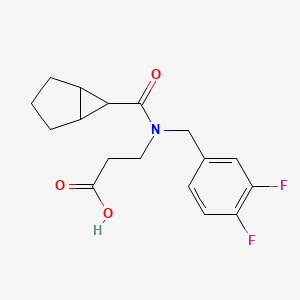 3-[Bicyclo[3.1.0]hexane-6-carbonyl-[(3,4-difluorophenyl)methyl]amino]propanoic acid