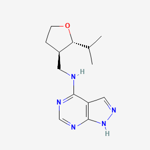 N-[[(2R,3R)-2-propan-2-yloxolan-3-yl]methyl]-1H-pyrazolo[3,4-d]pyrimidin-4-amine