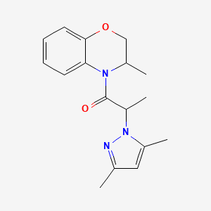 2-(3,5-Dimethylpyrazol-1-yl)-1-(3-methyl-2,3-dihydro-1,4-benzoxazin-4-yl)propan-1-one