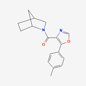 2-Azabicyclo[2.2.1]heptan-2-yl-[5-(4-methylphenyl)-1,3-oxazol-4-yl]methanone