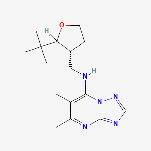 N-[[(2S,3R)-2-tert-butyloxolan-3-yl]methyl]-5,6-dimethyl-[1,2,4]triazolo[1,5-a]pyrimidin-7-amine