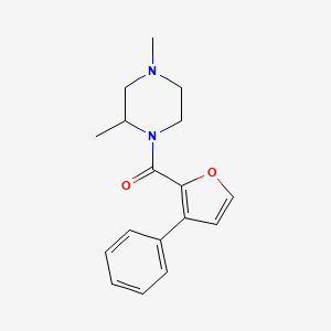 molecular formula C17H20N2O2 B7611603 (2,4-Dimethylpiperazin-1-yl)-(3-phenylfuran-2-yl)methanone 