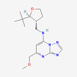 N-[[(2S,3R)-2-tert-butyloxolan-3-yl]methyl]-5-(methoxymethyl)-[1,2,4]triazolo[1,5-a]pyrimidin-7-amine