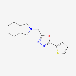 2-(1,3,3a,4,7,7a-Hexahydroisoindol-2-ylmethyl)-5-thiophen-2-yl-1,3,4-oxadiazole