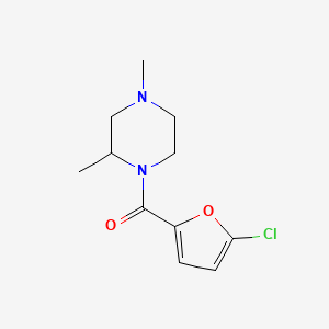 molecular formula C11H15ClN2O2 B7611652 (5-Chlorofuran-2-yl)-(2,4-dimethylpiperazin-1-yl)methanone 