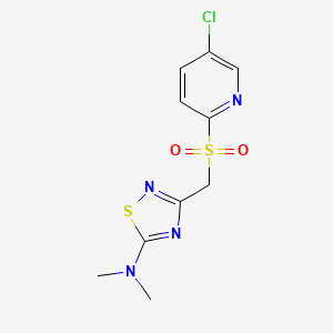 3-[(5-chloropyridin-2-yl)sulfonylmethyl]-N,N-dimethyl-1,2,4-thiadiazol-5-amine