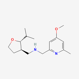 N-[(4-methoxy-6-methylpyridin-2-yl)methyl]-1-[(2R,3R)-2-propan-2-yloxolan-3-yl]methanamine