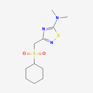 3-(cyclohexylsulfonylmethyl)-N,N-dimethyl-1,2,4-thiadiazol-5-amine