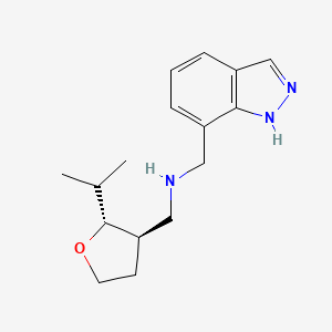 N-(1H-indazol-7-ylmethyl)-1-[(2R,3R)-2-propan-2-yloxolan-3-yl]methanamine