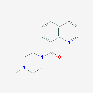 molecular formula C16H19N3O B7611693 (2,4-Dimethylpiperazin-1-yl)-quinolin-8-ylmethanone 