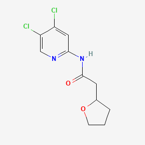 N-(4,5-dichloropyridin-2-yl)-2-(oxolan-2-yl)acetamide