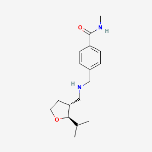 molecular formula C17H26N2O2 B7611727 N-methyl-4-[[[(2R,3R)-2-propan-2-yloxolan-3-yl]methylamino]methyl]benzamide 