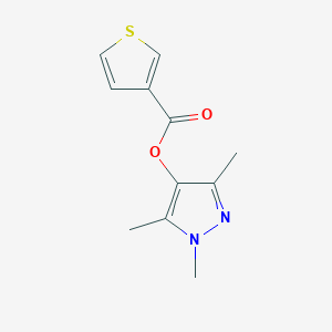 (1,3,5-Trimethylpyrazol-4-yl) thiophene-3-carboxylate