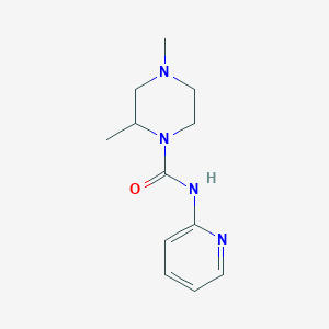 molecular formula C12H18N4O B7611738 2,4-dimethyl-N-pyridin-2-ylpiperazine-1-carboxamide 