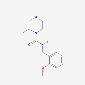 N-[(2-methoxyphenyl)methyl]-2,4-dimethylpiperazine-1-carboxamide