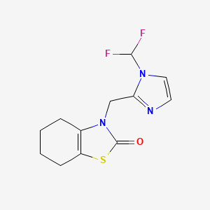 3-[[1-(Difluoromethyl)imidazol-2-yl]methyl]-4,5,6,7-tetrahydro-1,3-benzothiazol-2-one