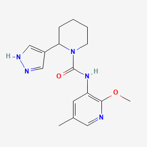 N-(2-methoxy-5-methylpyridin-3-yl)-2-(1H-pyrazol-4-yl)piperidine-1-carboxamide