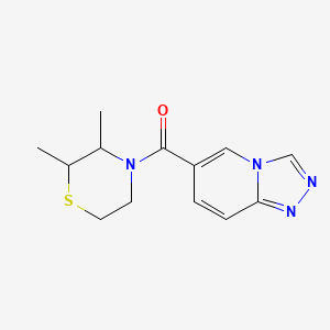 (2,3-Dimethylthiomorpholin-4-yl)-([1,2,4]triazolo[4,3-a]pyridin-6-yl)methanone