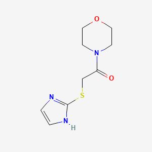 molecular formula C9H13N3O2S B7611834 2-(1H-imidazol-2-ylsulfanyl)-1-morpholin-4-ylethanone 