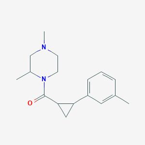 (2,4-Dimethylpiperazin-1-yl)-[2-(3-methylphenyl)cyclopropyl]methanone