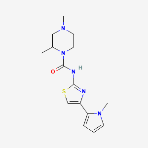 2,4-dimethyl-N-[4-(1-methylpyrrol-2-yl)-1,3-thiazol-2-yl]piperazine-1-carboxamide