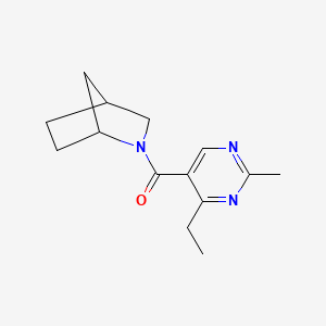 molecular formula C14H19N3O B7611895 2-Azabicyclo[2.2.1]heptan-2-yl-(4-ethyl-2-methylpyrimidin-5-yl)methanone 