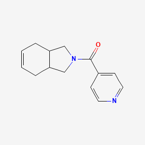 molecular formula C14H16N2O B7611902 1,3,3a,4,7,7a-Hexahydroisoindol-2-yl(pyridin-4-yl)methanone 