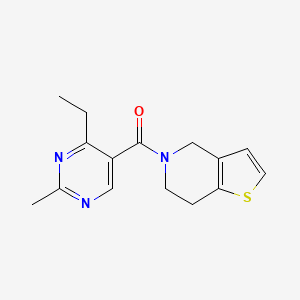 6,7-dihydro-4H-thieno[3,2-c]pyridin-5-yl-(4-ethyl-2-methylpyrimidin-5-yl)methanone