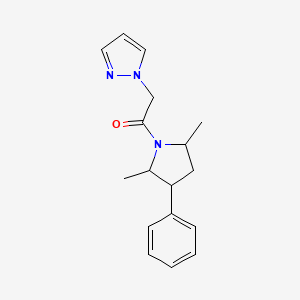 1-(2,5-Dimethyl-3-phenylpyrrolidin-1-yl)-2-pyrazol-1-ylethanone